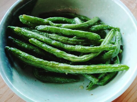 甘くて美味しい(๑´ڡ`๑)いんげん豆の揚げ浸し